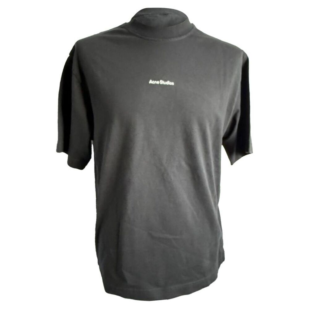 Acne Studios Logo T-shirt in Grey Cotton